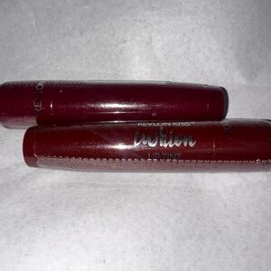 2 Pack Revlon Kiss Cushion Lip Tint Lipstick, Crimson Feels
